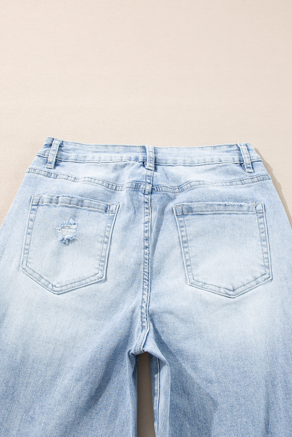 The Beau Distressed Straight Jeans